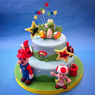 Super Mario and friends - Cake by Caron Eveleigh