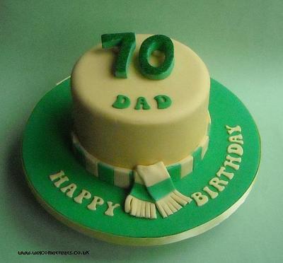 Norwich City '70th' Birthday Cake - Cake by welcometreats