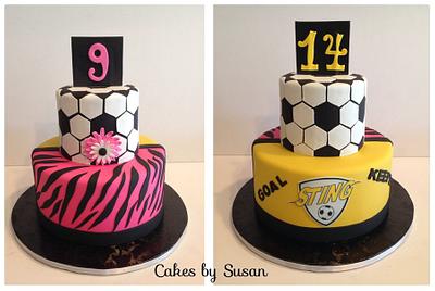 Two sided  birthday cake - Cake by Skmaestas