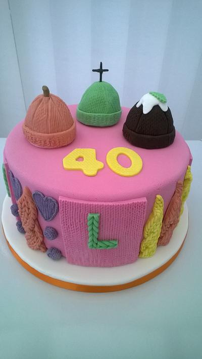Funky Knit Birthday Cake - Cake by Combe Cakes