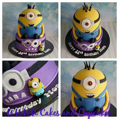 Minion 21st Birthday cake - Cake by Mmmm cakes and cupcakes