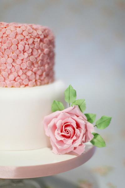 Sweet Sixteen pink confetti cake - Cake by Kasserina Cakes