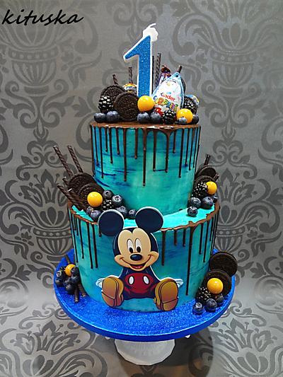 Mickey drip birthday cake - Cake by Katarína Mravcová