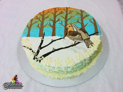 Buttercream Winter Wonder - Cake by Simmz