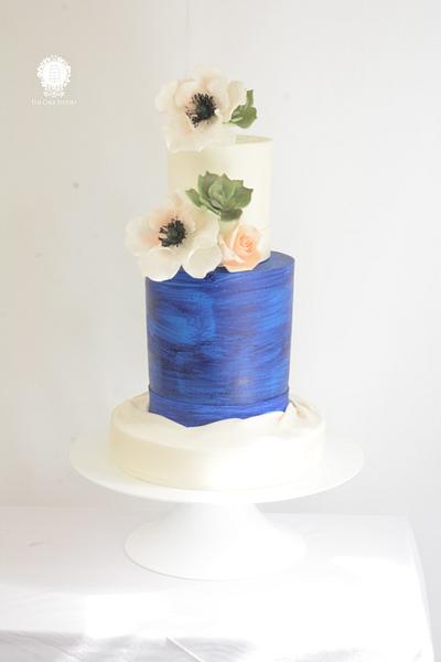 Blue And White Wedding Cake  - Cake by Sugarpixy