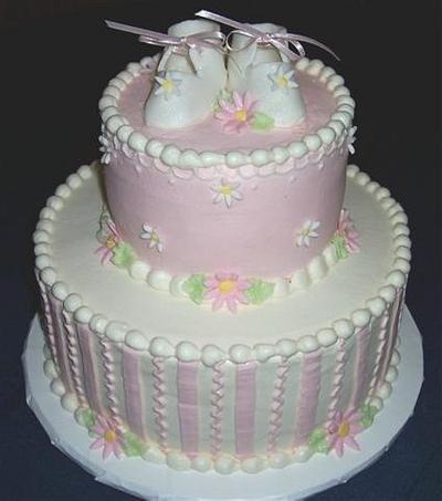 2 tier Baby Shower Cake - Cake by BettyA