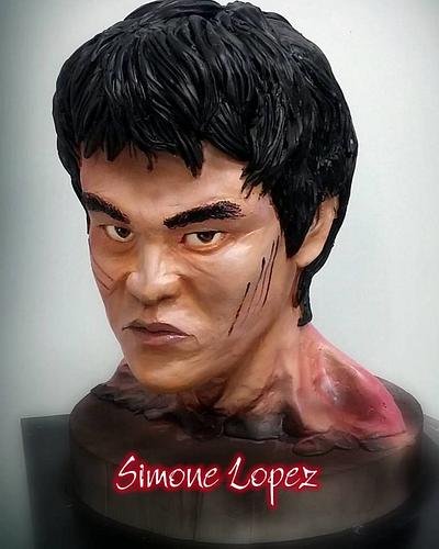 Testa di Bruce Lee in cioccolato plastico - Cake by simonelopezartist