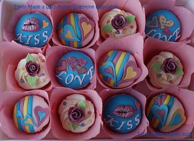Funky Valentine Cupcakes! - Cake by Emilyrose