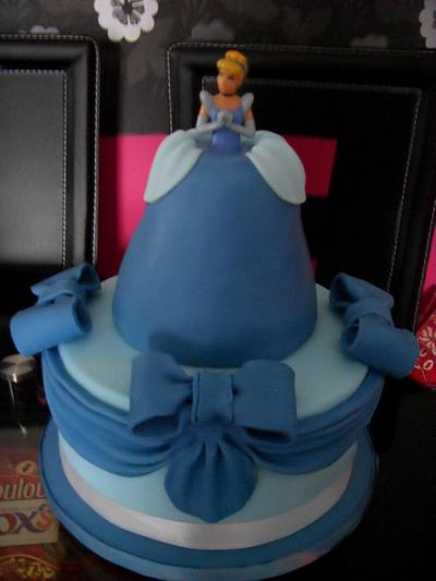 Two Tier Cinderella, Swags & Bows Birthday Cake - Cake by Christine