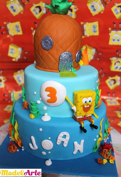 Who lives in a pineapple under the sea? - Cake by Javier Castander (ModelArte)