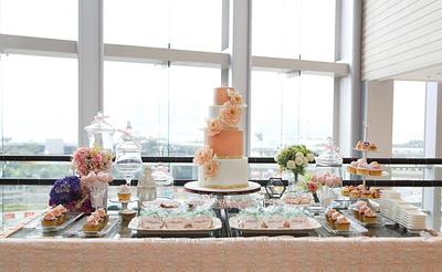 Wedding Cake with Sweets Table at Four Seasons Hotel, Hong Kong - Cake by PhoenixSweets