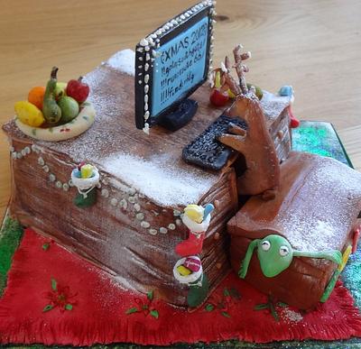 Reindeer Geek Christmas Cake & Mini Cake Toy Box - Cake by Fifi's Cakes