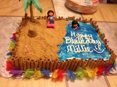 Dora with friend at the beach!! - Cake by Marie1521