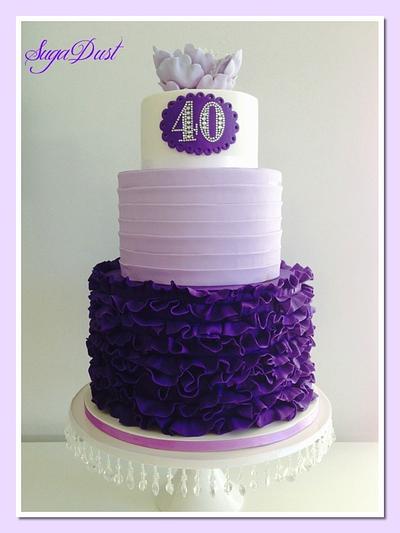 Purple Prettiness  - Cake by Mary @ SugaDust