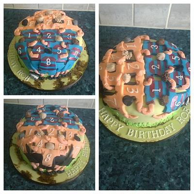 Rugby Scrum Cake - Cake by Beckie Hall