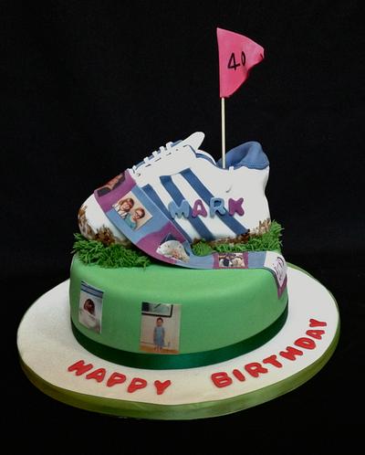 Football shoe cake - Cake by Daisy Brydon Creations