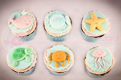 Sea Creatures Cupcakes - Cake by HummingBread