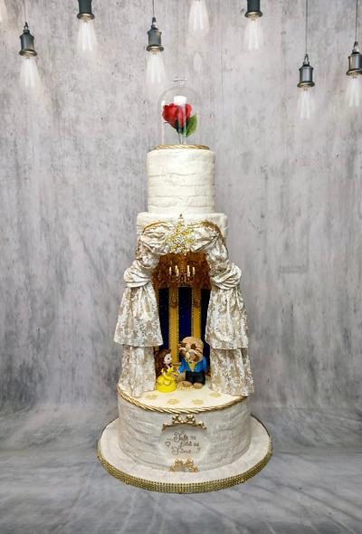 Beauty and the beast wedding cake - Cake by Cakematix