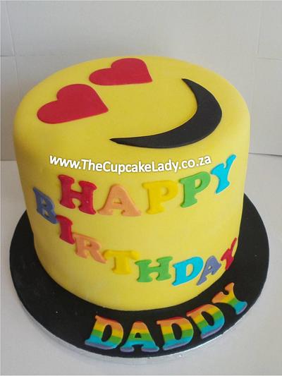 Rainbow Smiley Face - Cake by Angel, The Cupcake Lady