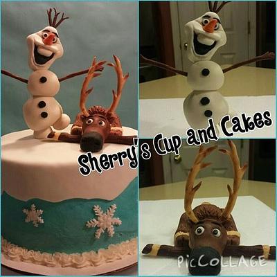 Olaf and Sven - Cake by Sherry