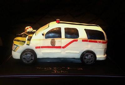 Fire chief truck cake - Cake by Mojo3799