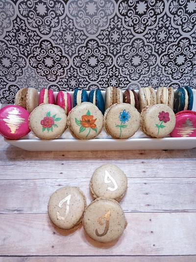 Hand painted macarons - Cake by Cookies by Joss 