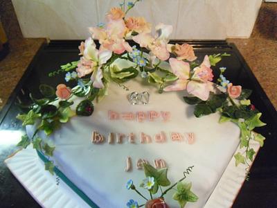 Orchid Birthday - Cake by Les brown