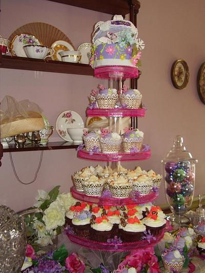 Cupcake tower by Enchanted Cakes  - Cake by Sher