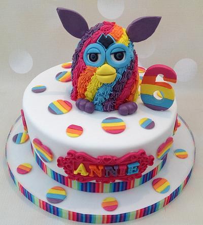 Rainbow Furby birthday cake - Cake by Yvonne Beesley