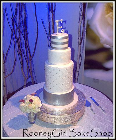 Winter Wonderland Wedding - Cake by Maria @ RooneyGirl BakeShop
