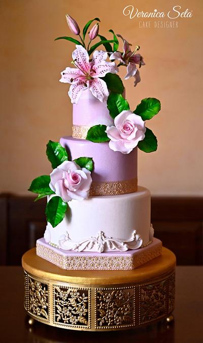 Shimmer Rose Cake  - Cake by Veronica Seta