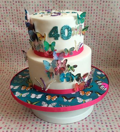 Butterflies Taking to Flight - Cake by K Cakes