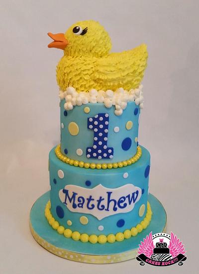 Rubber Ducky First Birthday - Cake by Cakes ROCK!!!  