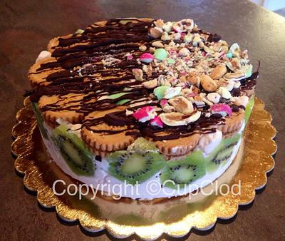 Fruit and biscuit cheesecake - Cake by CupClod Cake Design