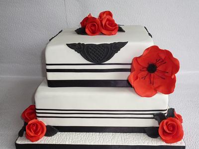 Black and white Wedding cake - Cake by Hilz