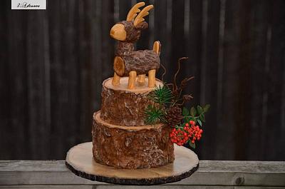 Winter Tree Stump Cake - Cake by More_Sugar
