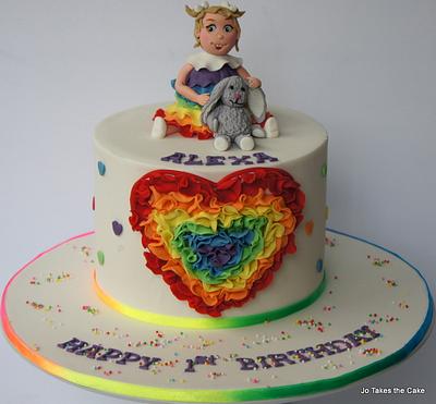 Rainbow Love Ruffles - Cake by Jo Finlayson (Jo Takes the Cake)