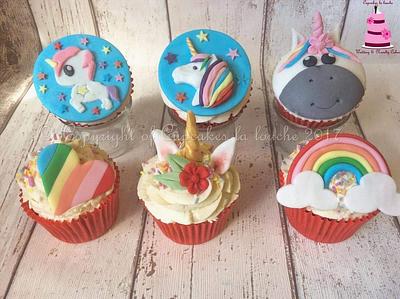 Unicorn & rainbows - Cake by Cupcakes la louche wedding & novelty cakes