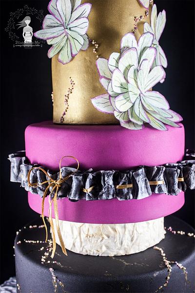 "Turkish-Russian" Modern Wedding CAKE Collaboration|CLASH OF CONTRASTS - Cake by 2cute2biteMe(Ozge Bozkurt)
