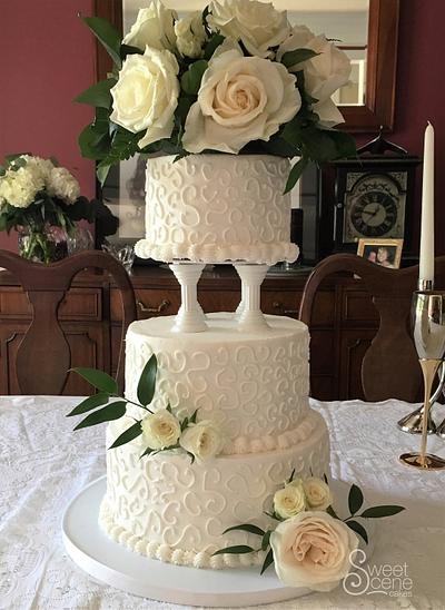 90s wedding recreated - Cake by Sweet Scene Cakes