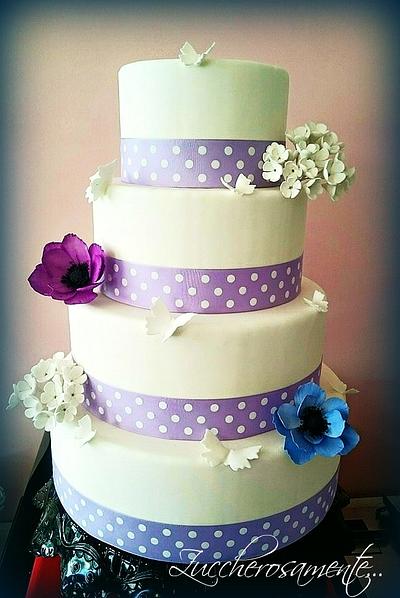 Anemone wedding cake - Cake by Silvia Tartari
