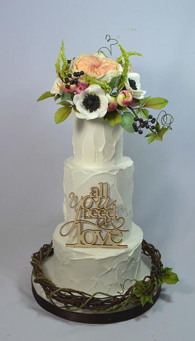 Rustic wedding Cake - Cake by Yelena