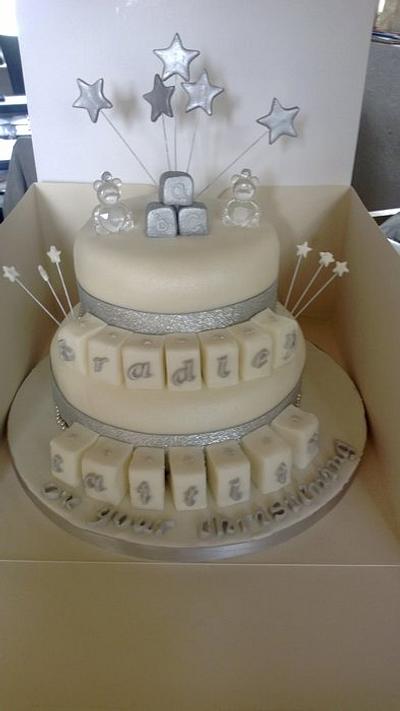 double christening cake - Cake by maggie thompson