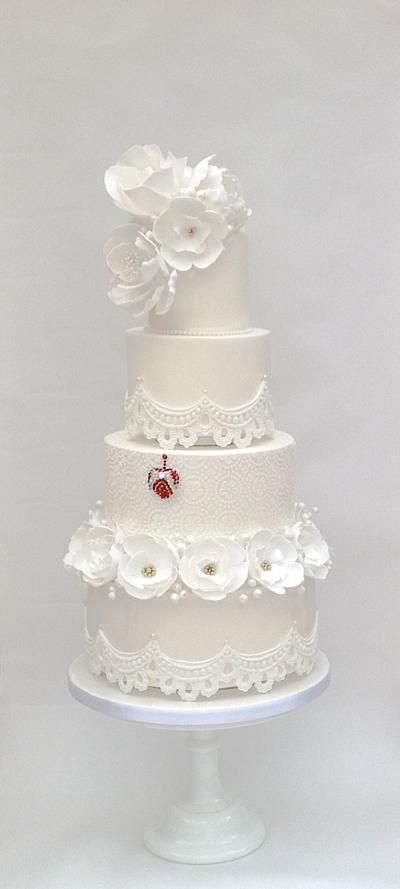 White Winter Love - Cake by Samantha's Cake Design