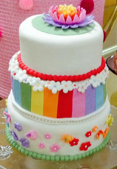Rainbow birthday cake  - Cake by NAN