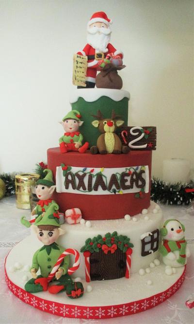 christmas birthday cake - Cake by eftichia athanasiou