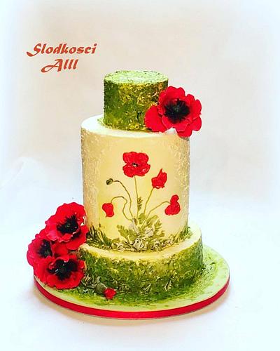 Poppy Wedding Cake - Cake by Alll 
