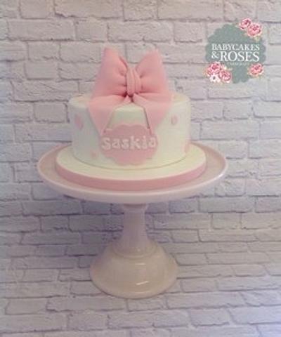 Pink Bow & Spots Cake - Cake by Babycakes & Roses Cakecraft