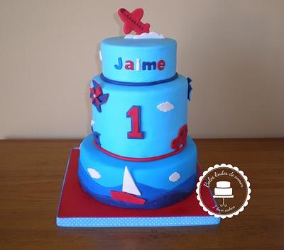 Jaime's 1st birthday cake - Cake by Gabriela Lopes (Bolos lindos de comer)