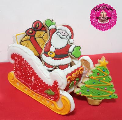 3D sleigh and Christmas Cookies - Cake by MileBian